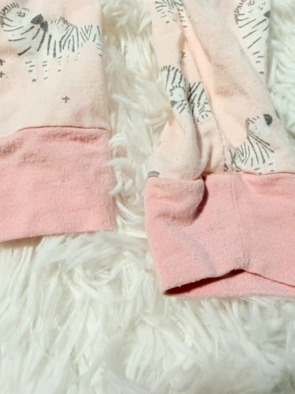 Magnetic Me Pink Zebra Modal Sleeper Pajamas 12-18M - Picture 6 of 6